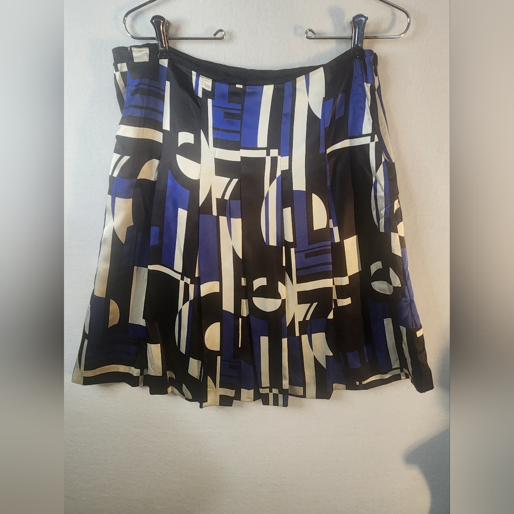 Vintage Women's Ralph Lauren 100% Silk A Line Skirt Sz 8 Petite